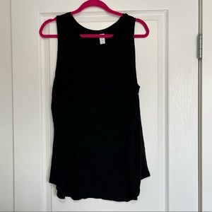 Old Navy Luxe High Neck Black Swing Tank Size XL